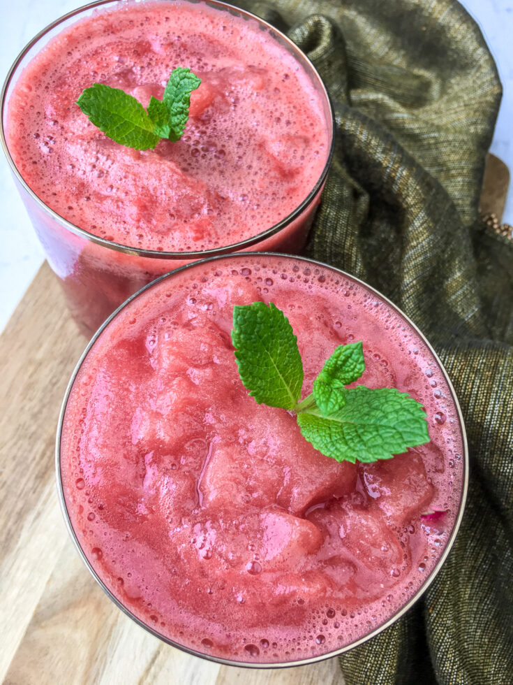 Homemade Frozen Watermelon Slush with Vodka